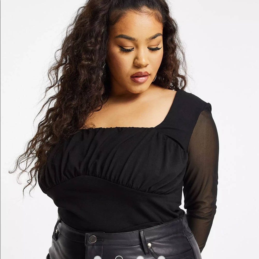 ASOS Black Mesh Top